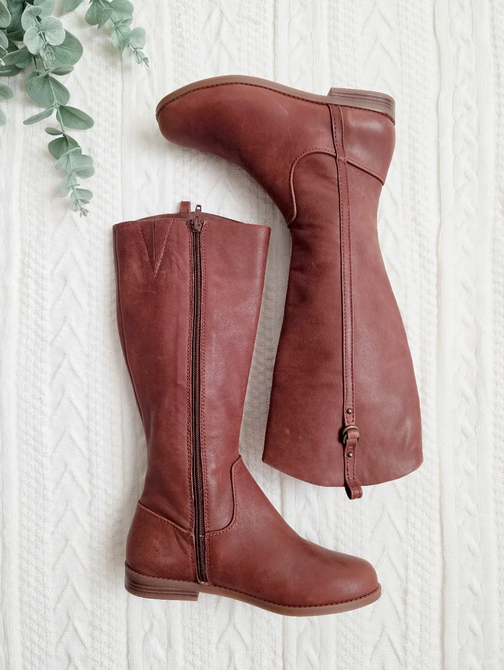 GB Girl Brown Genuine Leather Riding Boots Size 3M